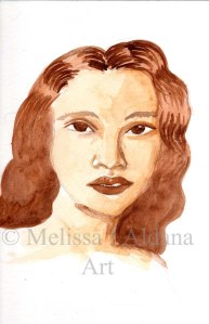 Marisol watercolor portrait